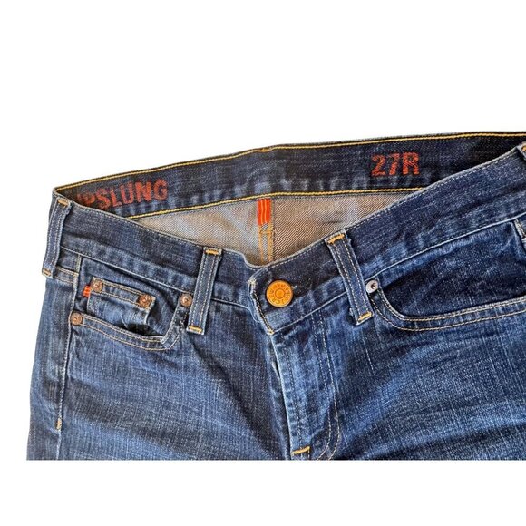 J. Crew Vintage Hip-Slung Jeans Dark Wash Bootcut Sz 27 EUC Made in USA preppy - Picture 3 of 6